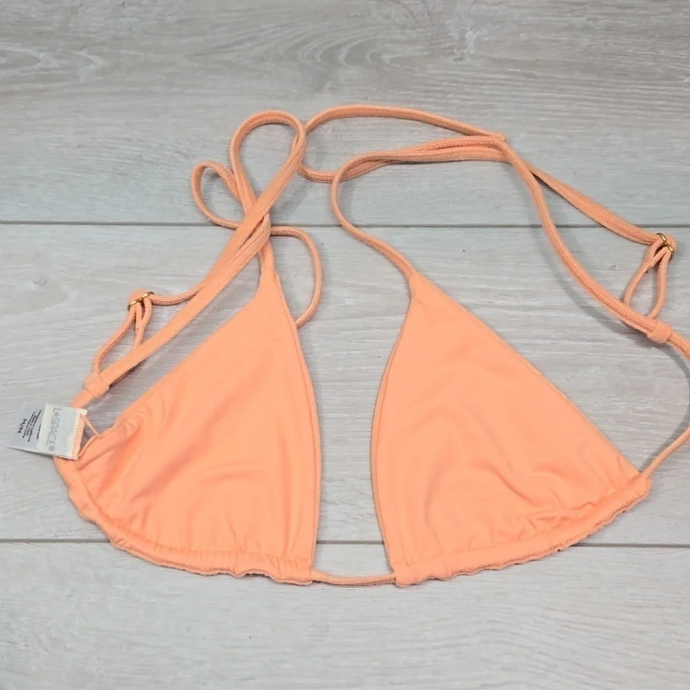 NWOT L Space Women Anthropologie Brittany Top Bra Swim sz M